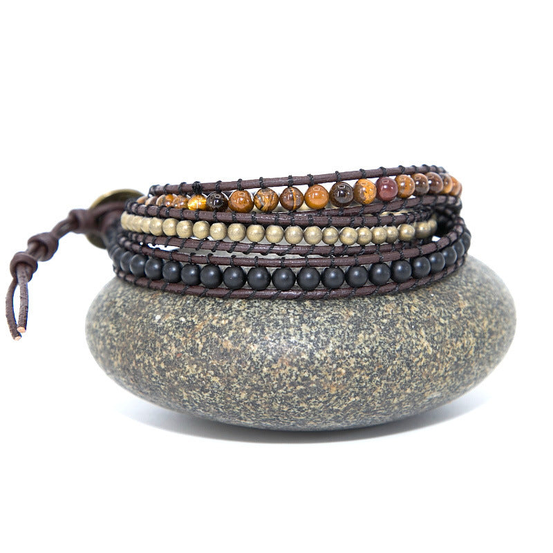 Tiger eye stone braided bracelet