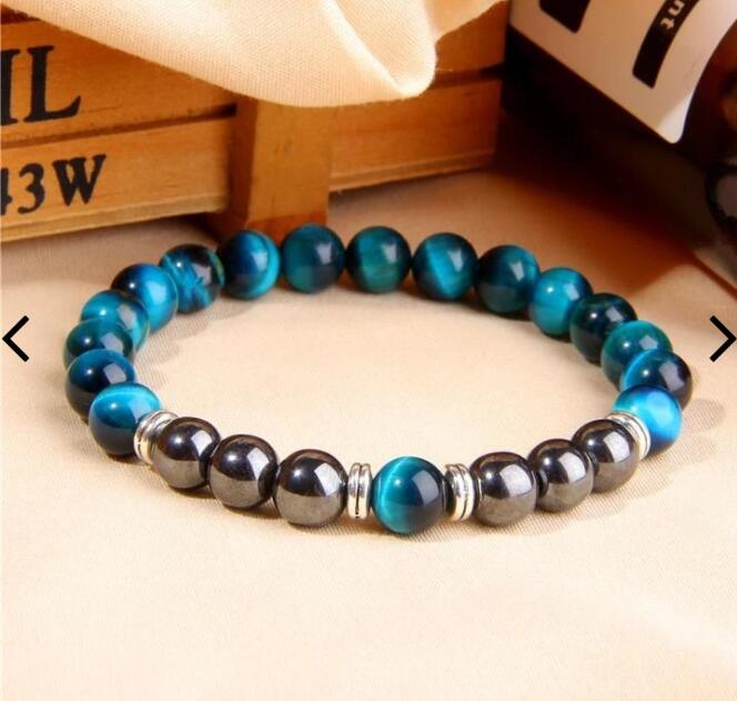 Sapphire Tiger Eye Bracelet