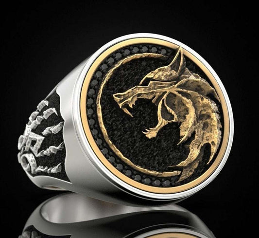 Viking Warrior Vintage Two Tone Men s Ring