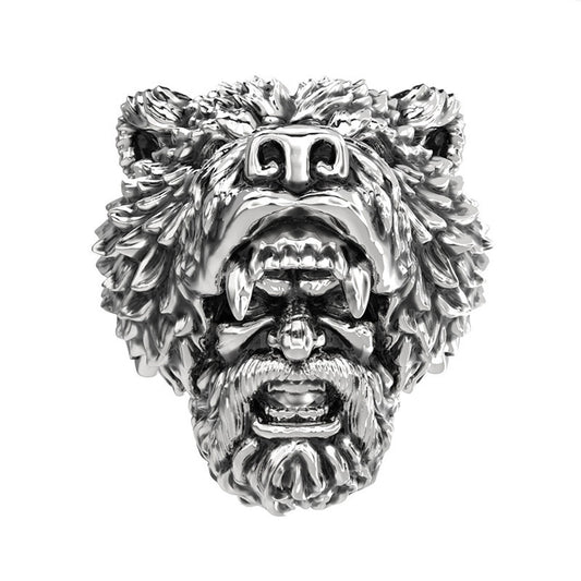 Popular Viking Celtic Bear Head Ring