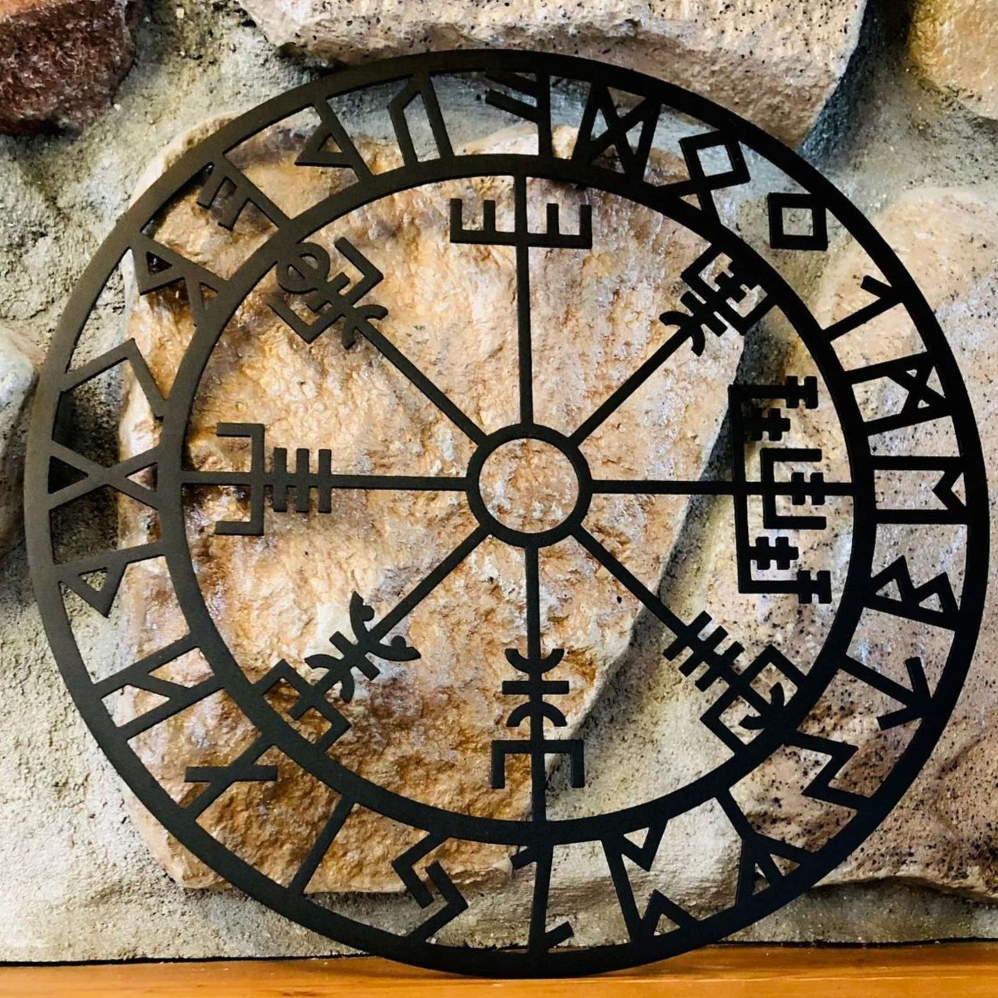 Metal Viking Compass Art Wall Home Decorations