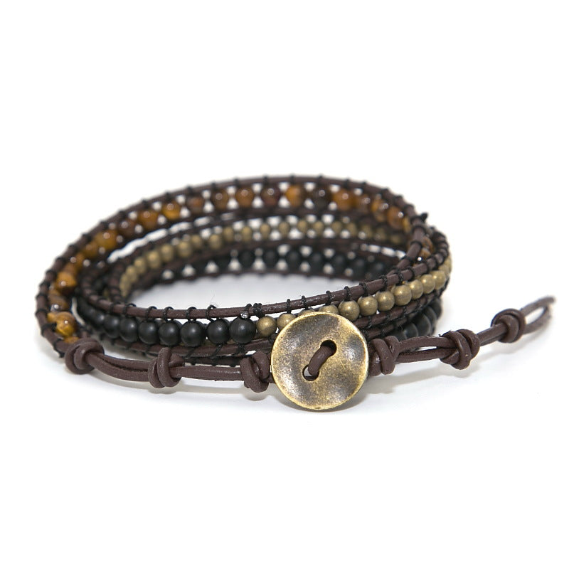 Tiger eye stone braided bracelet