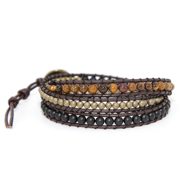 Tiger eye stone braided bracelet