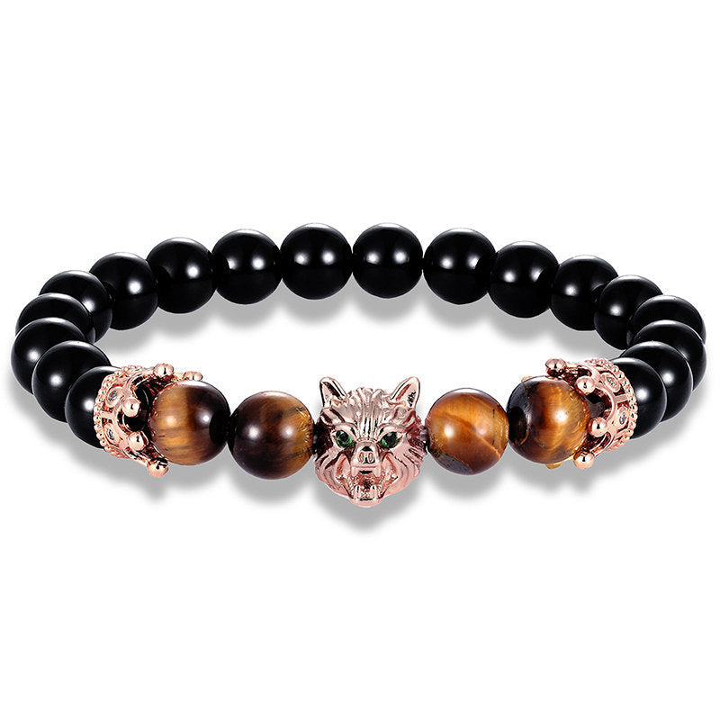 Men's Tiger Eye Zircon Bracelet