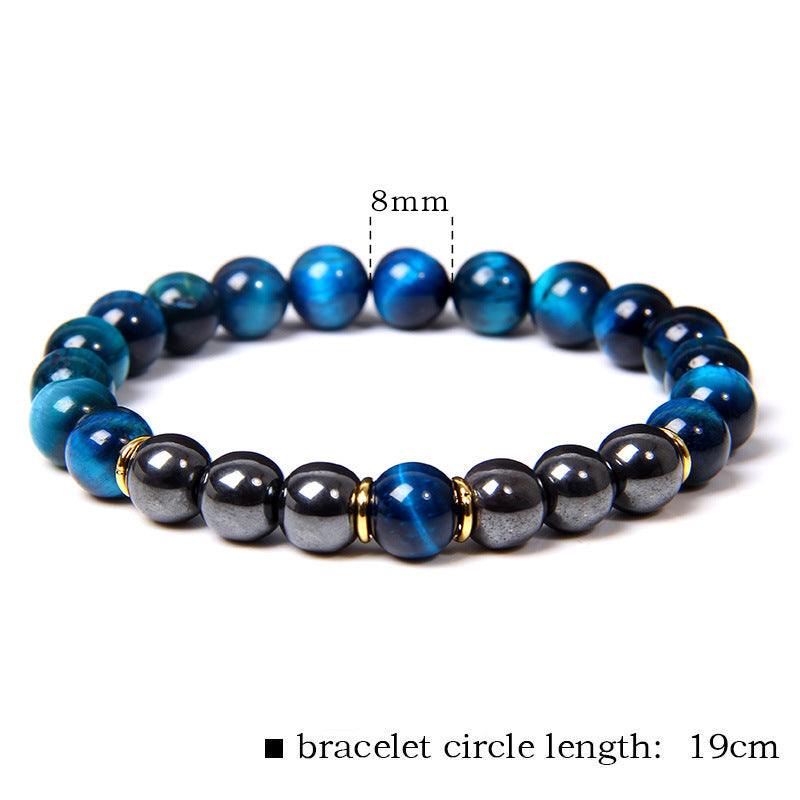 Sapphire Tiger Eye Bracelet