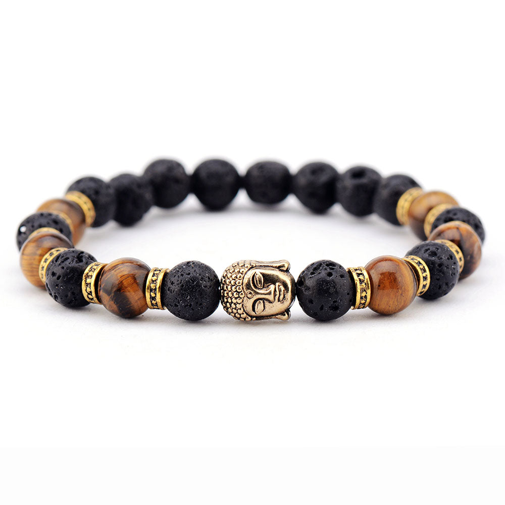 Mara Pearl Chakra Buddha Head Bracelet