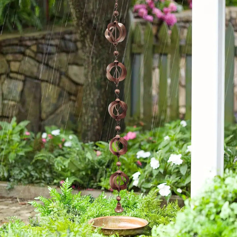 Outdoor Hanging Rain Chain Wind Chimes Hanging Decoration