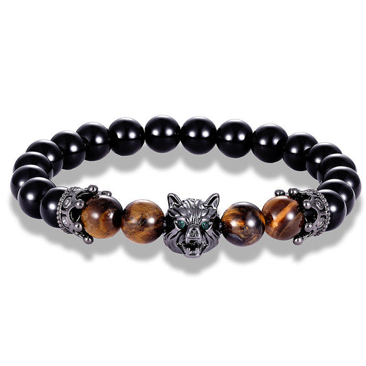 Men's Tiger Eye Zircon Bracelet