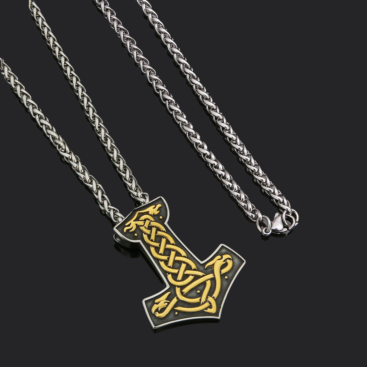 Viking Titanium Men's Pendant Necklace Jewelry