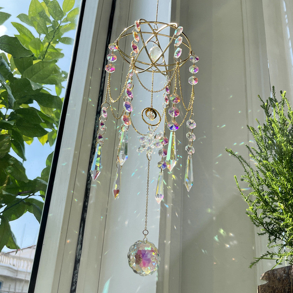 Window Decoration Hanging Planet Acrylic Snowflakes Sun Catcher Crystal Wind Chimes