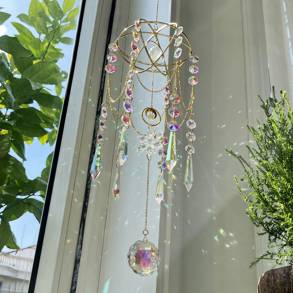 Window Decoration Hanging Planet Acrylic Snowflakes Sun Catcher Crystal Wind Chimes