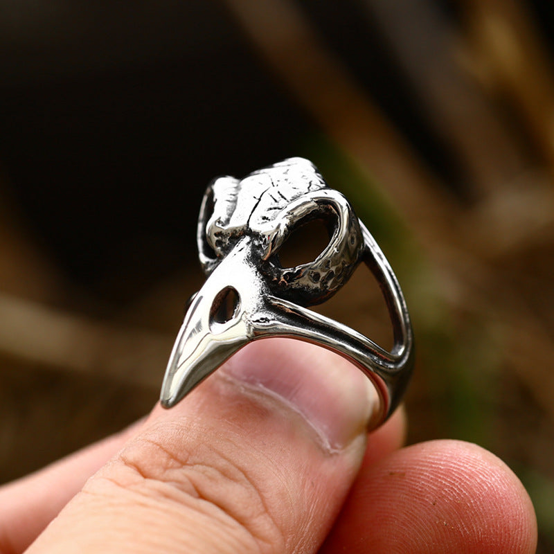 Nordic Viking Raven Stainless Steel Ring