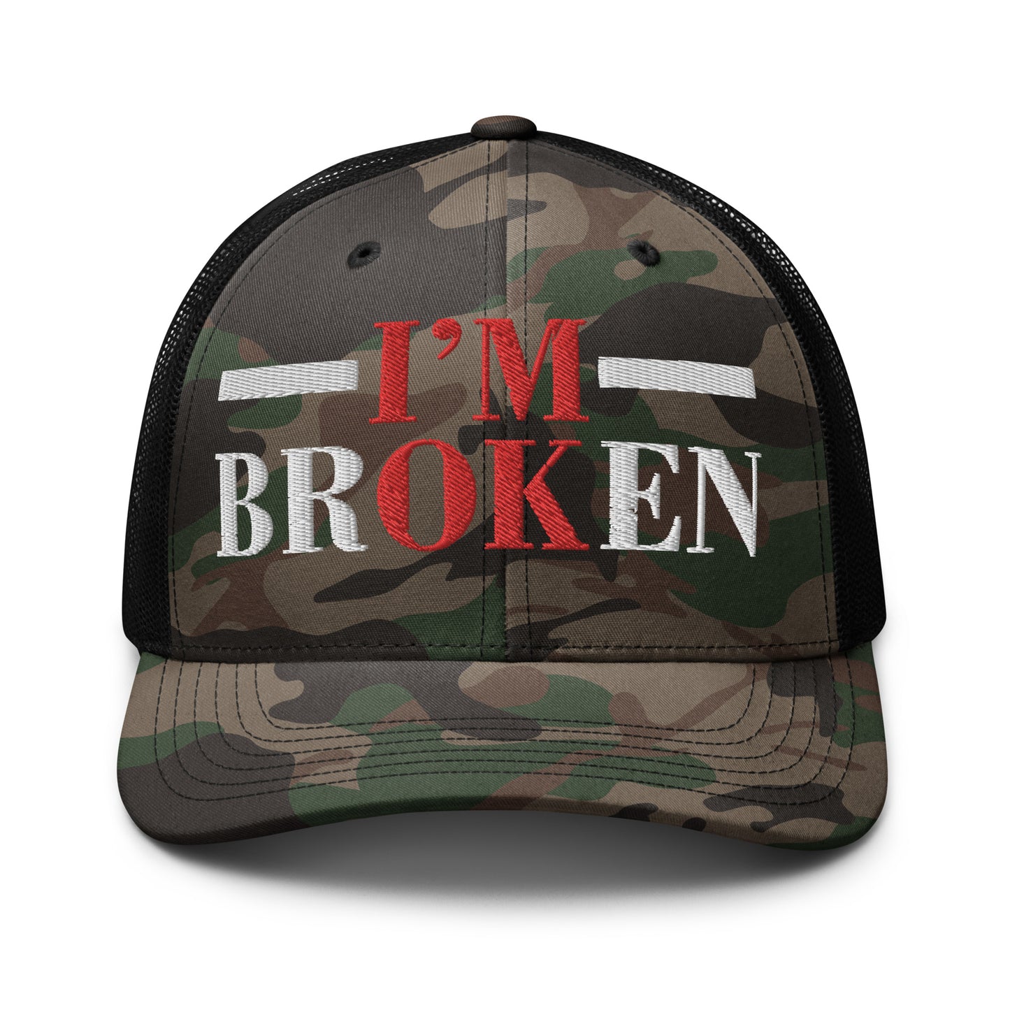 I'm OK Camouflage trucker hat