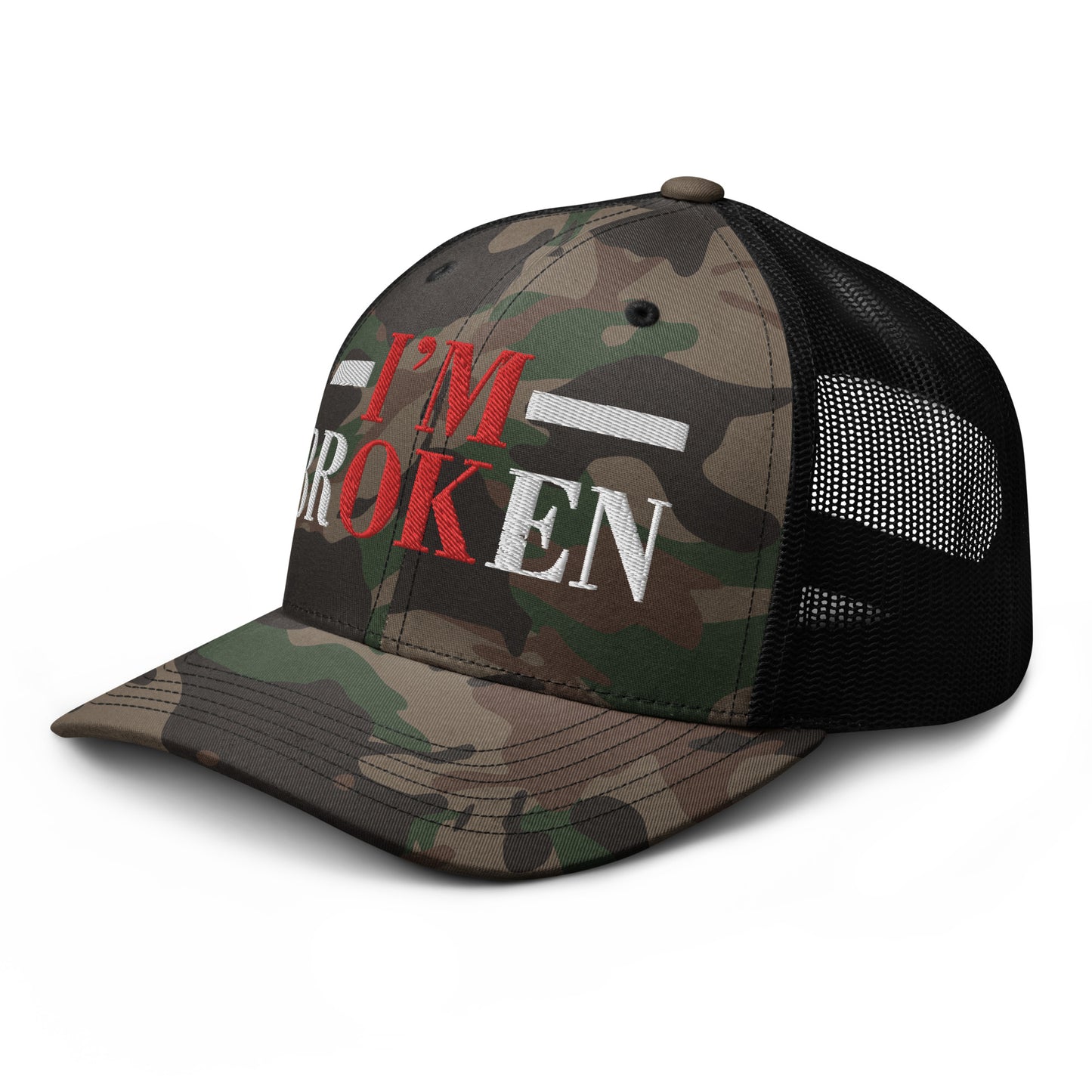 I'm OK Camouflage trucker hat