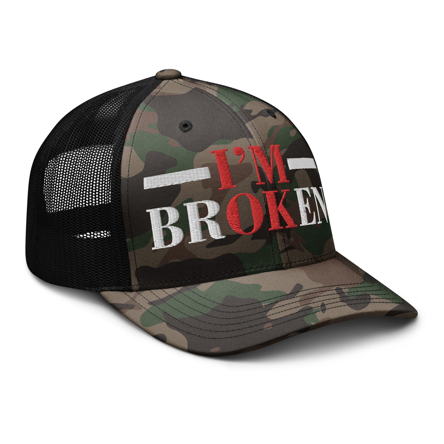 I'm OK Camouflage trucker hat