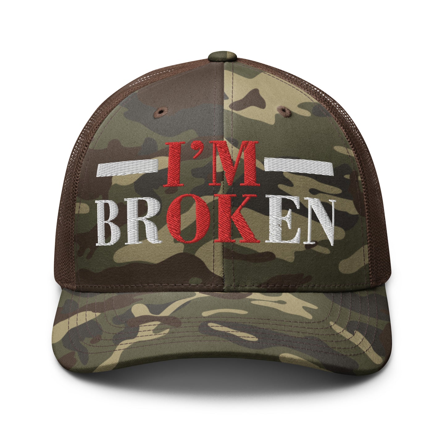 I'm OK Camouflage trucker hat