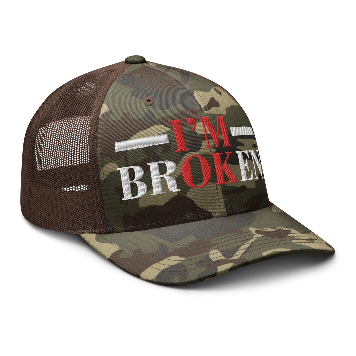 I'm OK Camouflage trucker hat