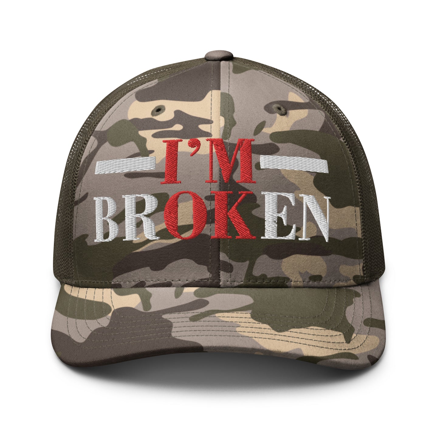 I'm OK Camouflage trucker hat