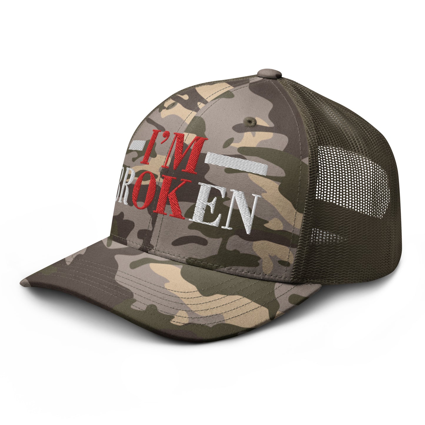 I'm OK Camouflage trucker hat