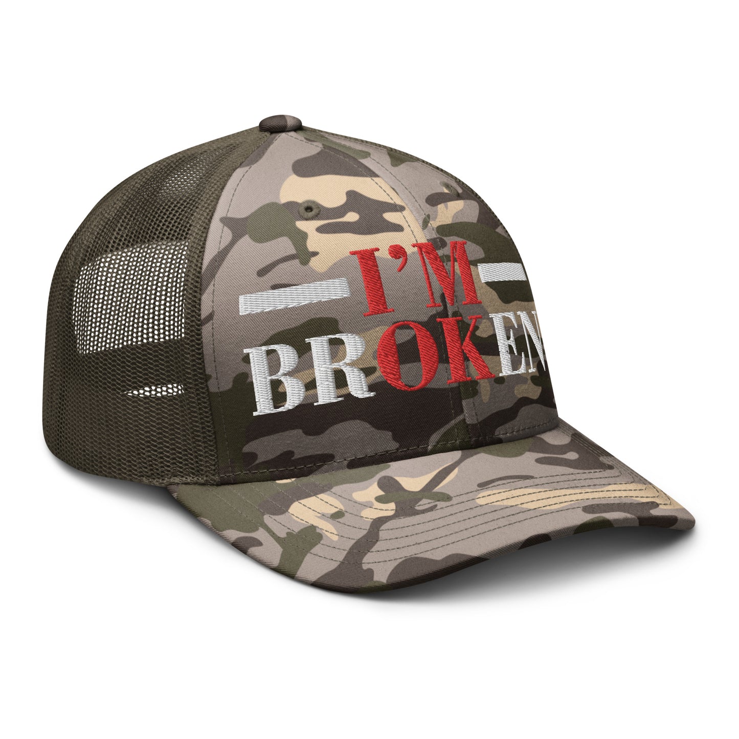 I'm OK Camouflage trucker hat