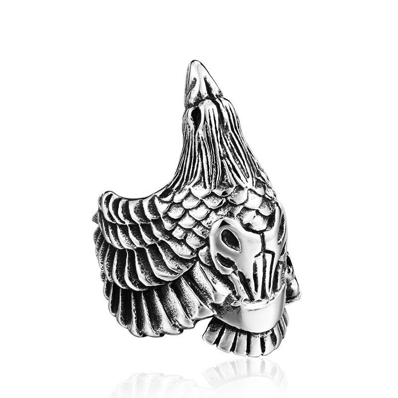 Mens Fashion Personalized Stainless Steel Crow Ring