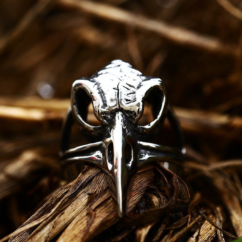 Nordic Viking Raven Stainless Steel Ring