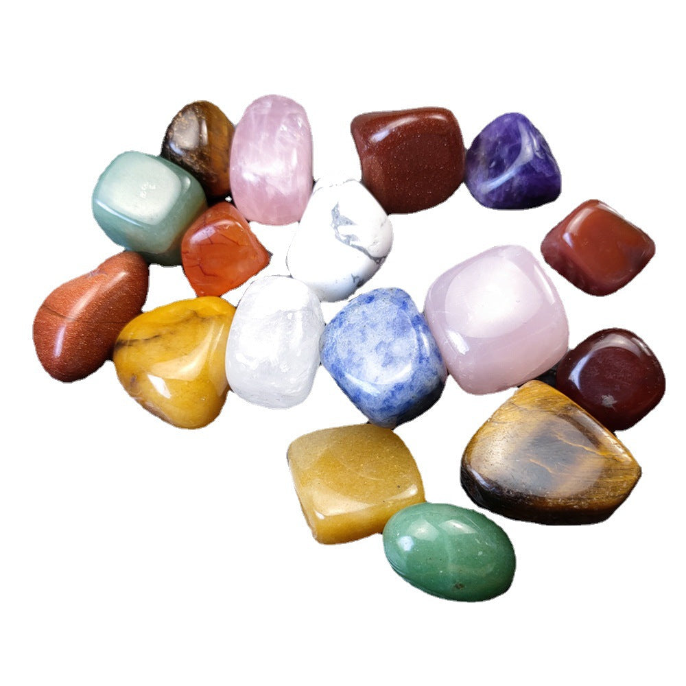 Seven Chakra Ornaments Rough Stone Pendant Set