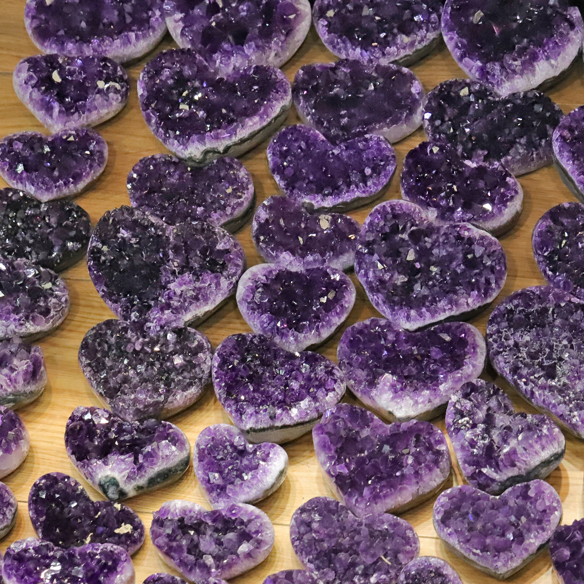 Amethyst Cluster Ornaments Amethyst Heart-shaped Amethyst Cluster Ornaments