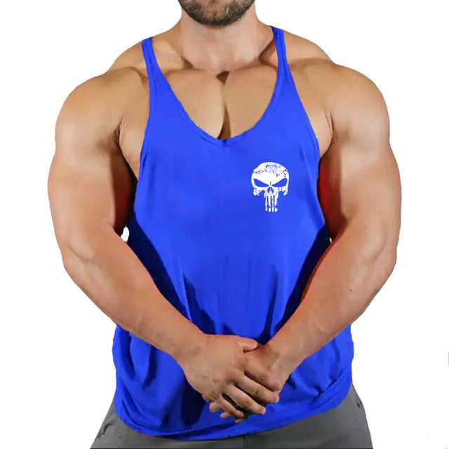 Bodybuilding Suspenders Shirt for Men